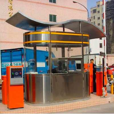 小區(qū)安全與停車管理新篇章 豪華不銹鋼保安治安崗?fù)づc智能交通收費設(shè)備